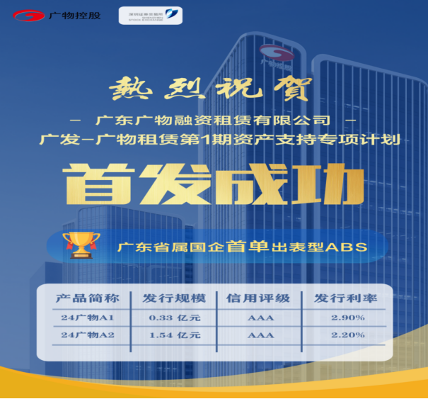【会员动态】理事单位广物租赁首单资产支持专项计划成功发行